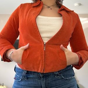 Orange Zip-Up Jacket
